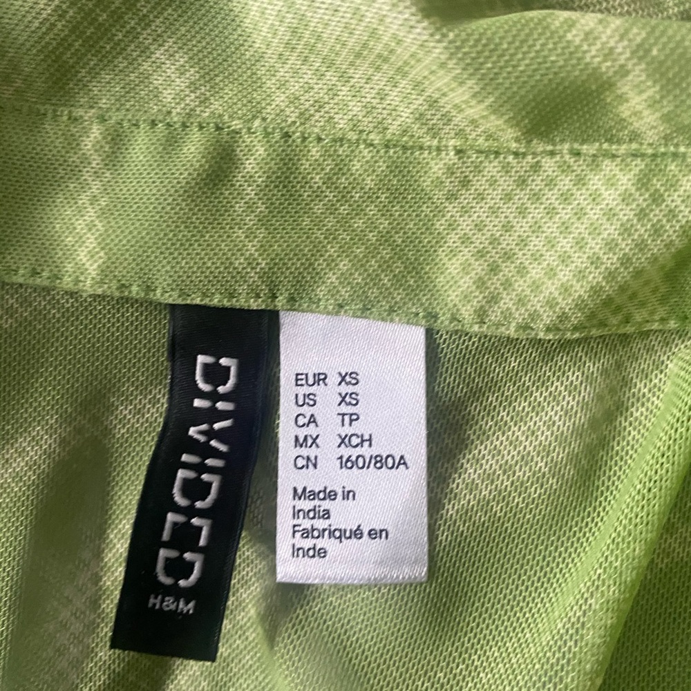 Mesh green button down - Picture 2 of 2